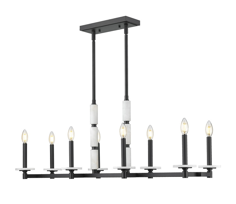 Z-Lite - 3045-8L-MB - Eight Light Linear Chandelier - Kaden - Matte Black