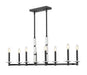 Z-Lite - 3045-8L-MB - Eight Light Linear Chandelier - Kaden - Matte Black