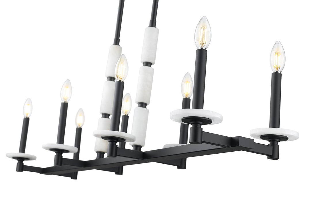 Z-Lite - 3045-8L-MB - Eight Light Linear Chandelier - Kaden - Matte Black
