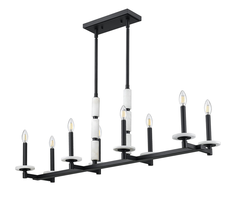 Z-Lite - 3045-8L-MB - Eight Light Linear Chandelier - Kaden - Matte Black
