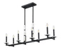 Z-Lite - 3045-8L-MB - Eight Light Linear Chandelier - Kaden - Matte Black