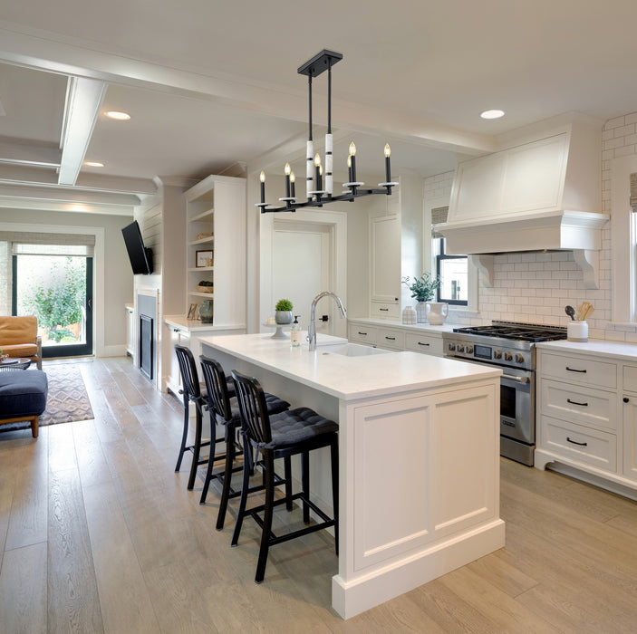 Z-Lite - 3045-8L-MB - Eight Light Linear Chandelier - Kaden - Matte Black