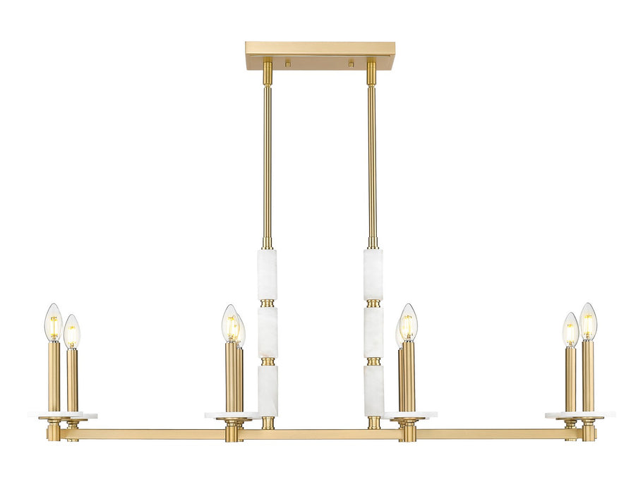Z-Lite - 3045-8L-MGLD - Eight Light Linear Chandelier - Kaden - Modern Gold