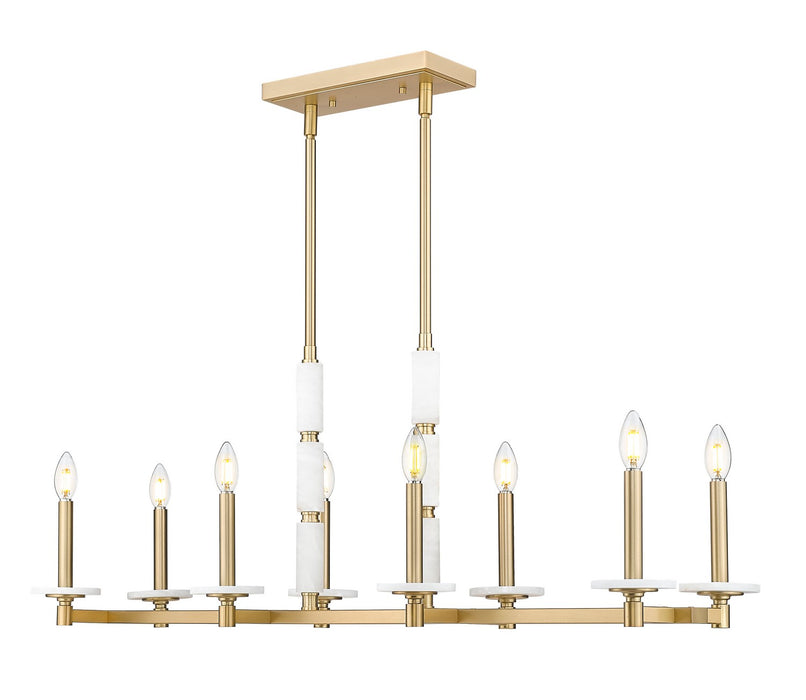 Z-Lite - 3045-8L-MGLD - Eight Light Linear Chandelier - Kaden - Modern Gold