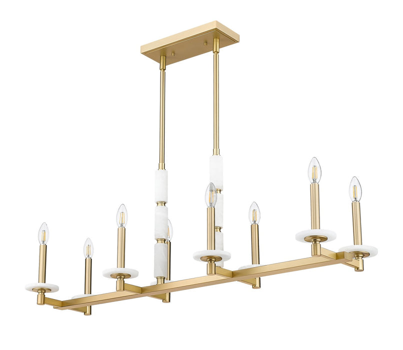 Z-Lite - 3045-8L-MGLD - Eight Light Linear Chandelier - Kaden - Modern Gold