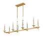 Z-Lite - 3045-8L-MGLD - Eight Light Linear Chandelier - Kaden - Modern Gold