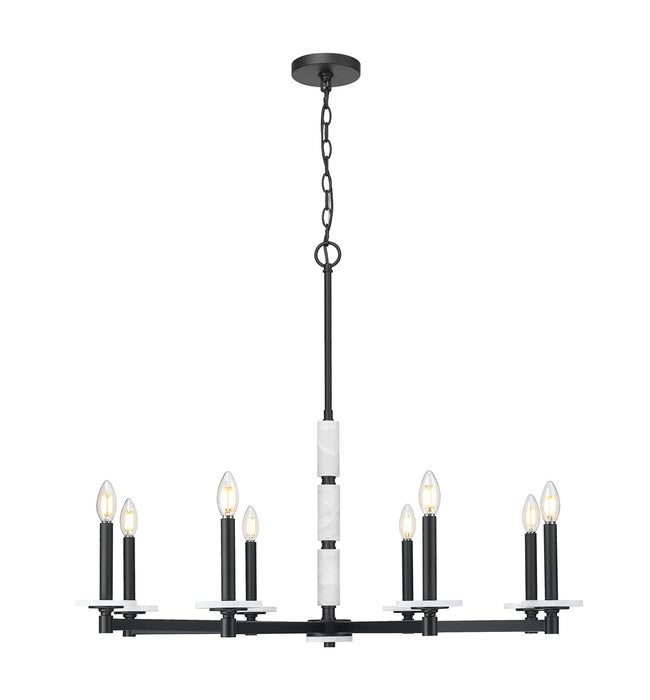 Z-Lite - 3045-8MB - Eight Light Chandelier - Kaden - Matte Black