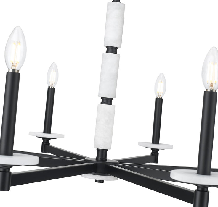 Z-Lite - 3045-8MB - Eight Light Chandelier - Kaden - Matte Black