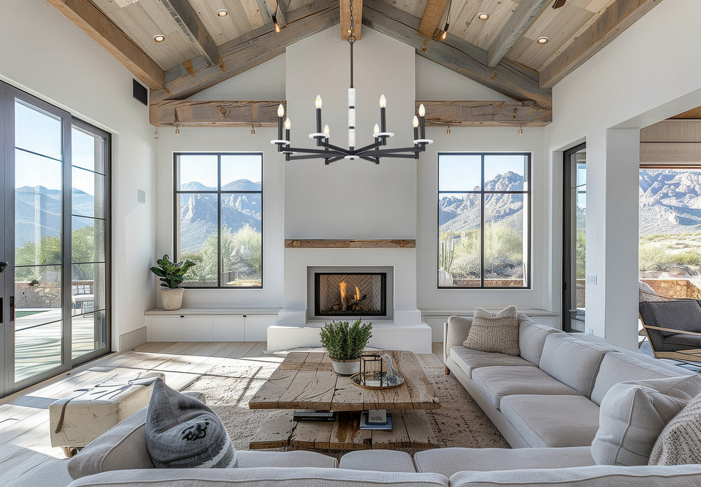 Z-Lite - 3045-8MB - Eight Light Chandelier - Kaden - Matte Black