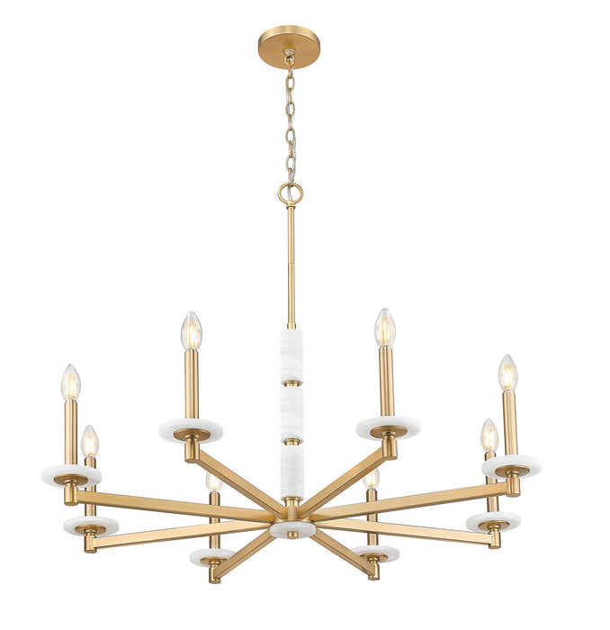 Z-Lite - 3045-8MGLD - Eight Light Chandelier - Kaden - Modern Gold