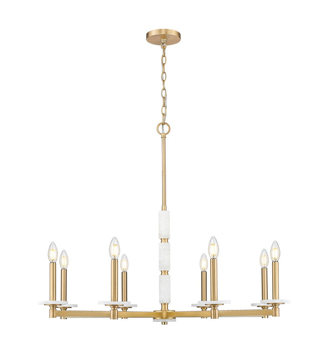 Z-Lite - 3045-8MGLD - Eight Light Chandelier - Kaden - Modern Gold