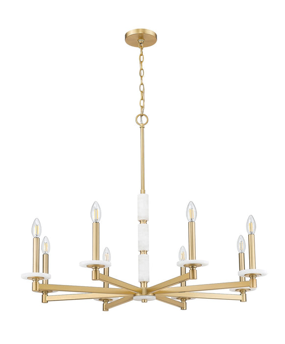 Z-Lite - 3045-8MGLD - Eight Light Chandelier - Kaden - Modern Gold