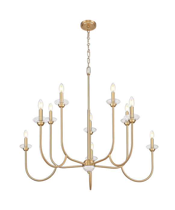 Z-Lite - 352-10MGLD - Ten Light Chandelier - Allistair - Modern Gold