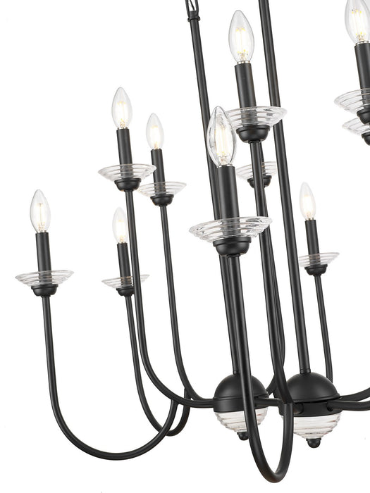 Z-Lite - 352-42L-MB - 12 Light Linear Chandelier - Allistair - Matte Black