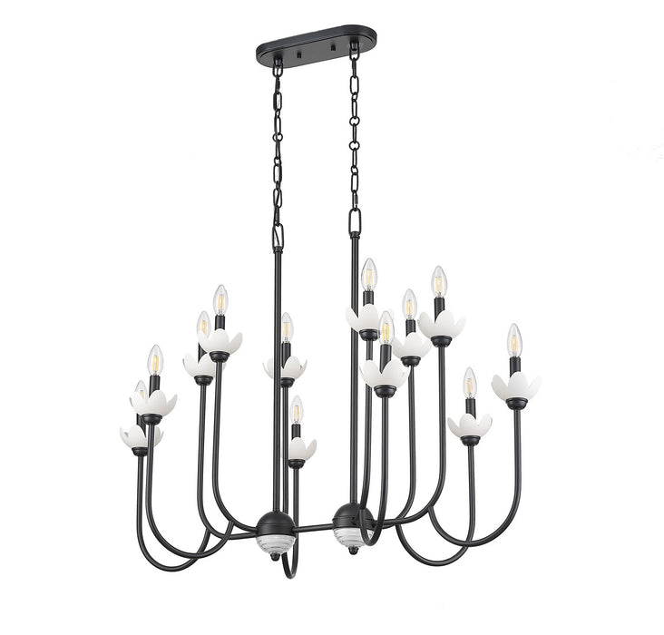 Z-Lite - 352-42L-MB - 12 Light Linear Chandelier - Allistair - Matte Black