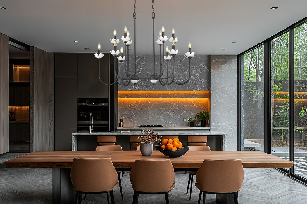 Z-Lite - 352-42L-MB - 12 Light Linear Chandelier - Allistair - Matte Black