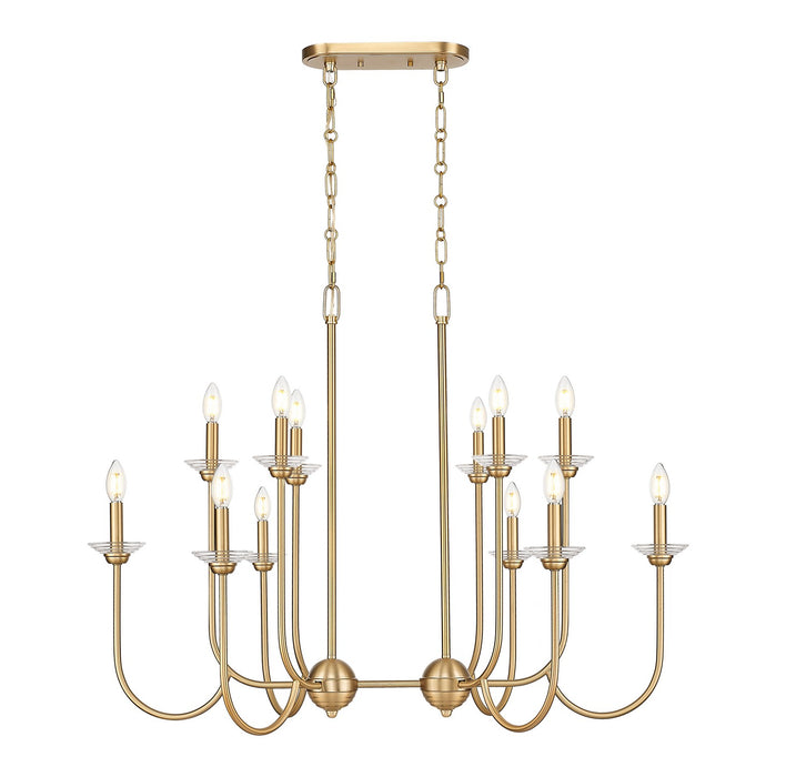 Z-Lite - 352-42L-MGLD - 12 Light Linear Chandelier - Allistair - Modern Gold