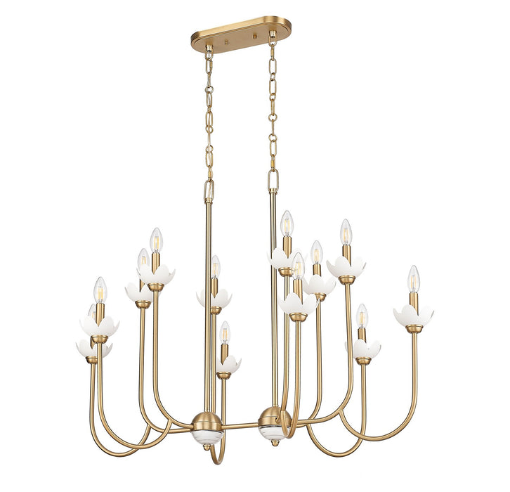 Z-Lite - 352-42L-MGLD - 12 Light Linear Chandelier - Allistair - Modern Gold