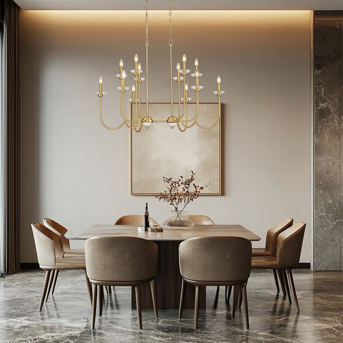 Z-Lite - 352-42L-MGLD - 12 Light Linear Chandelier - Allistair - Modern Gold