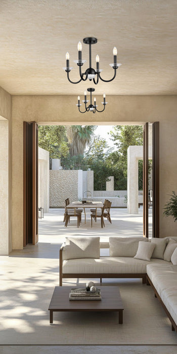 Z-Lite - 352-4SF-MB - Four Light Semi Flush Mount - Allistair - Matte Black