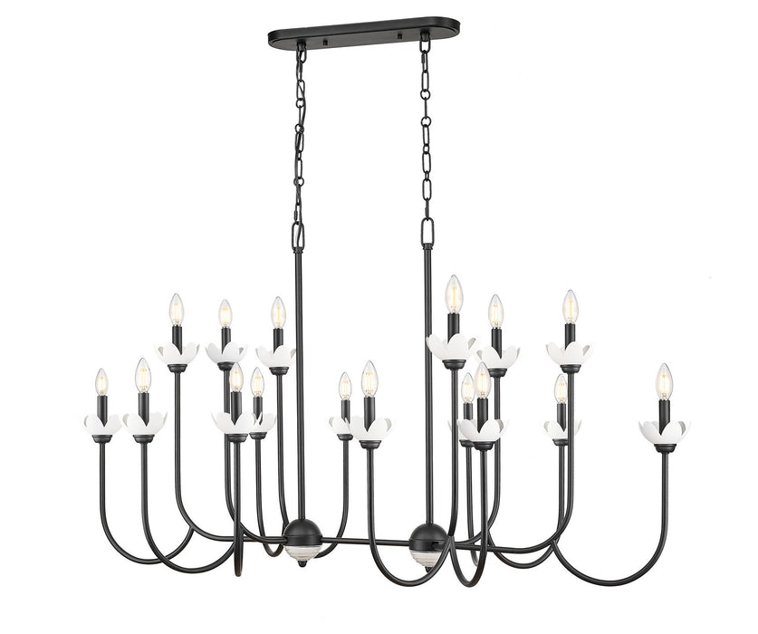 Z-Lite - 352-56L-MB - 16 Light Linear Chandelier - Allistair - Matte Black