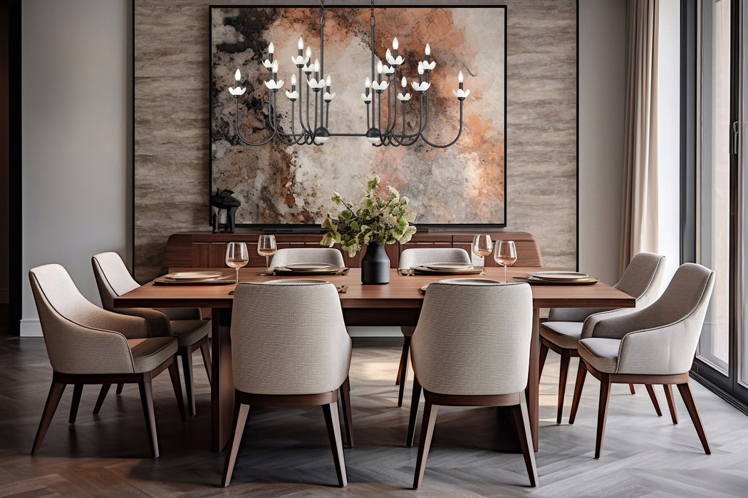 Z-Lite - 352-56L-MB - 16 Light Linear Chandelier - Allistair - Matte Black