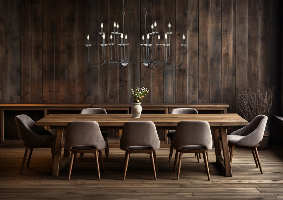 Z-Lite - 352-56L-MB - 16 Light Linear Chandelier - Allistair - Matte Black