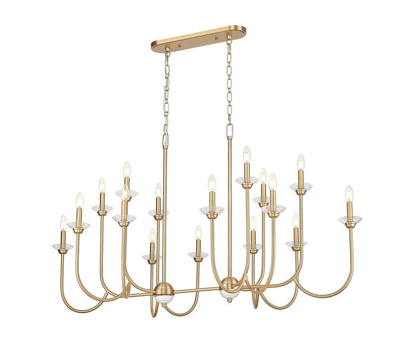 Z-Lite - 352-56L-MGLD - 16 Light Linear Chandelier - Allistair - Modern Gold