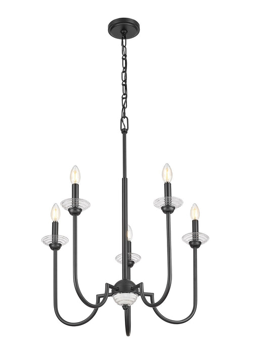 Z-Lite - 352-5MB - Five Light Chandelier - Allistair - Matte Black