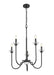 Z-Lite - 352-5MB - Five Light Chandelier - Allistair - Matte Black