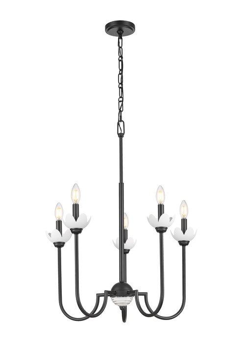 Z-Lite - 352-5MB - Five Light Chandelier - Allistair - Matte Black
