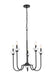 Z-Lite - 352-5MB - Five Light Chandelier - Allistair - Matte Black