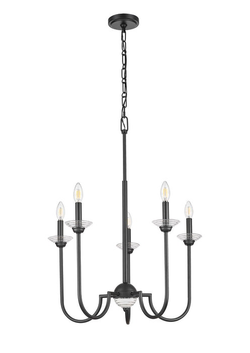 Z-Lite - 352-5MB - Five Light Chandelier - Allistair - Matte Black