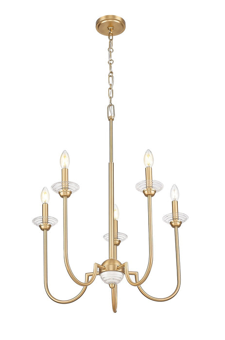 Z-Lite - 352-5MGLD - Five Light Chandelier - Allistair - Modern Gold