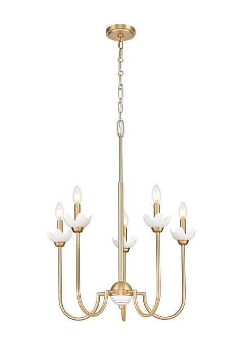 Z-Lite - 352-5MGLD - Five Light Chandelier - Allistair - Modern Gold