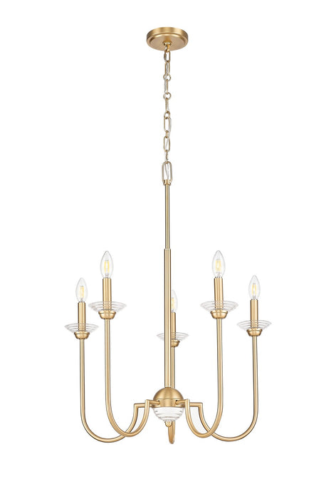Z-Lite - 352-5MGLD - Five Light Chandelier - Allistair - Modern Gold