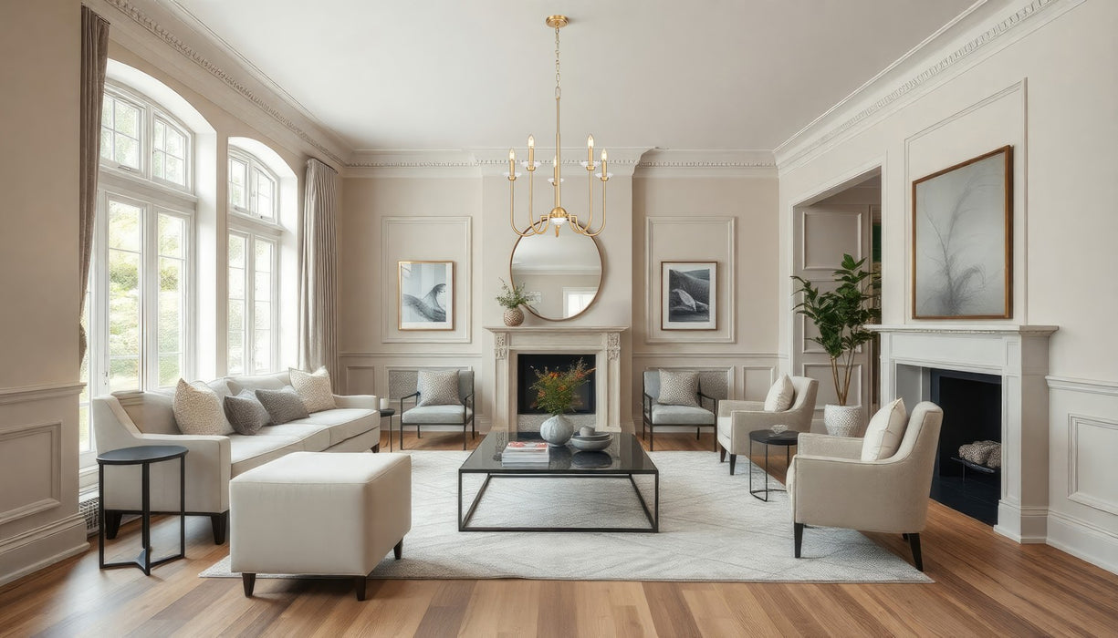 Z-Lite - 352-5MGLD - Five Light Chandelier - Allistair - Modern Gold