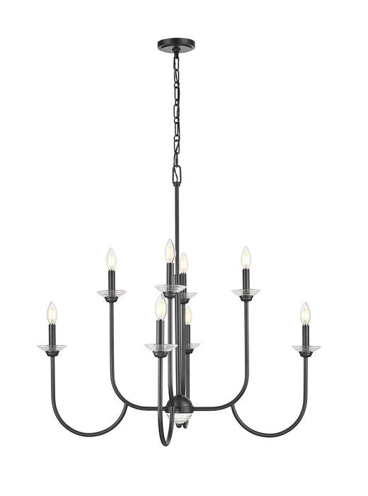 Z-Lite - 352-8MB - Eight Light Chandelier - Allistair - Matte Black