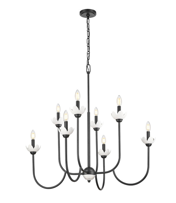 Z-Lite - 352-8MB - Eight Light Chandelier - Allistair - Matte Black