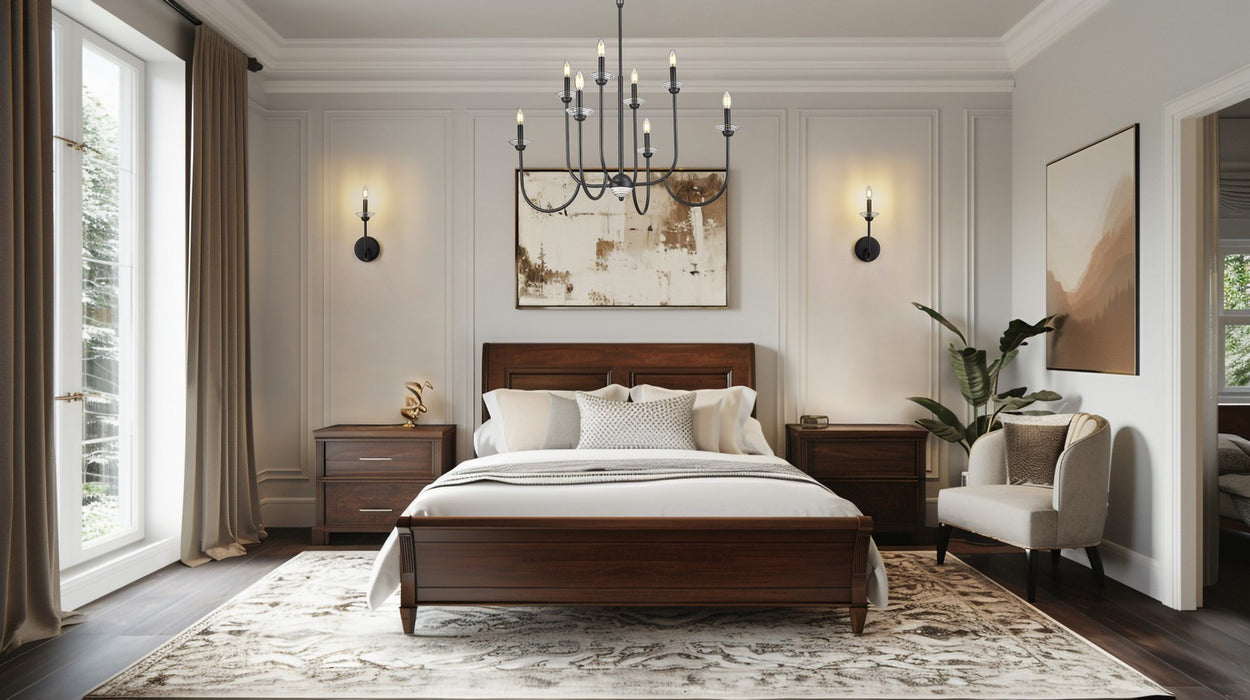 Z-Lite - 352-8MB - Eight Light Chandelier - Allistair - Matte Black