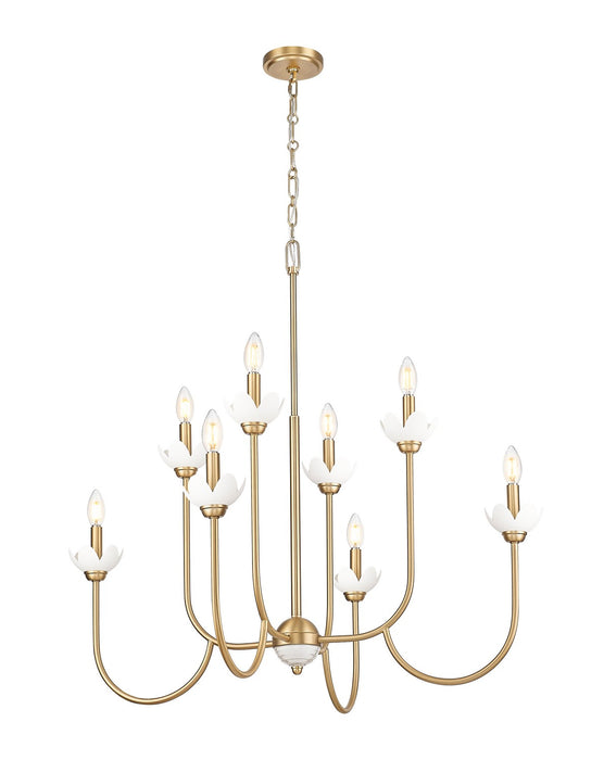 Z-Lite - 352-8MGLD - Eight Light Chandelier - Allistair - Modern Gold