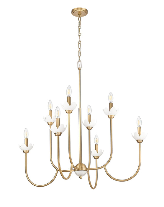 Z-Lite - 352-8MGLD - Eight Light Chandelier - Allistair - Modern Gold