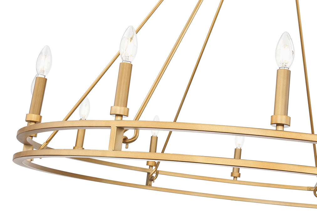 Z-Lite - 4005-12SBR - 12 Light Chandelier - Dennison - Signature Brass