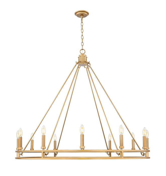 Z-Lite - 4005-12SBR - 12 Light Chandelier - Dennison - Signature Brass