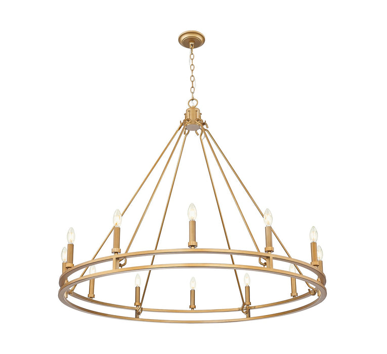 Z-Lite - 4005-12SBR - 12 Light Chandelier - Dennison - Signature Brass