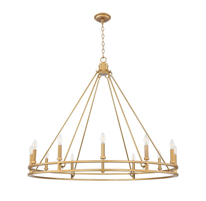 Z-Lite - 4005-12SBR - 12 Light Chandelier - Dennison - Signature Brass
