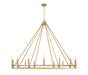 Z-Lite - 4005-16SBR - 16 Light Chandelier - Dennison - Signature Brass