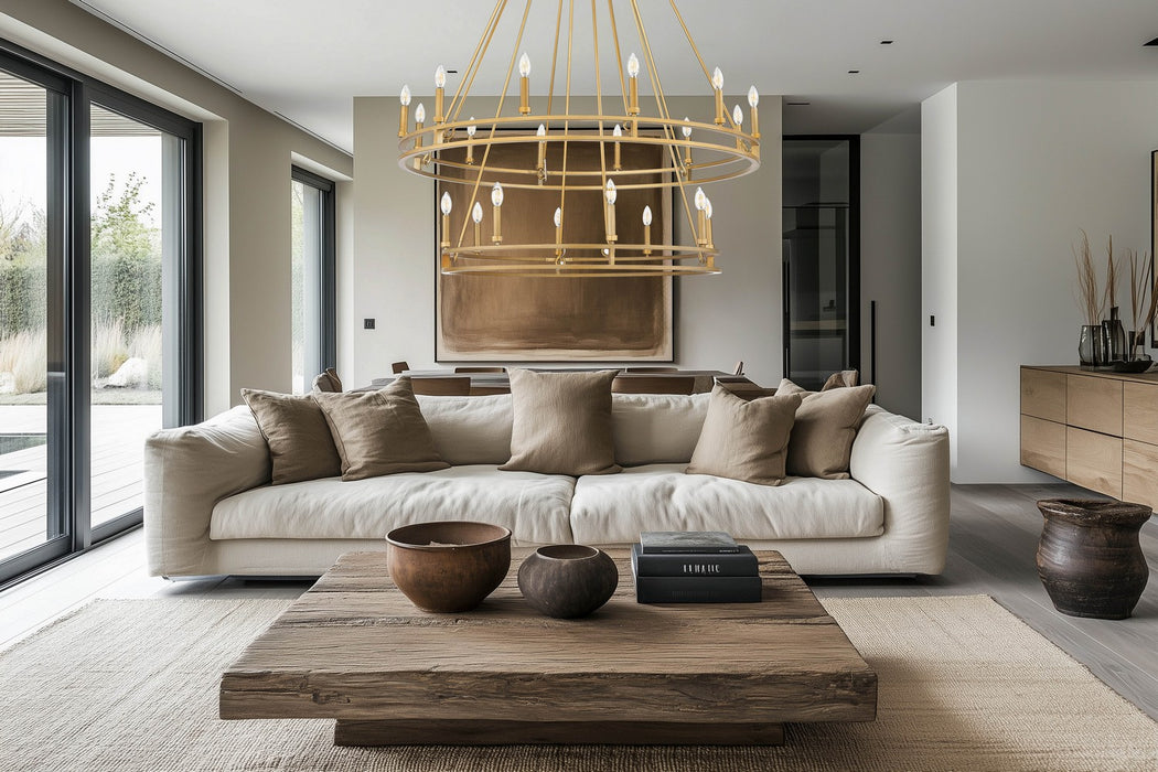 Z-Lite - 4005-20SBR - 20 Light Chandelier - Dennison - Signature Brass