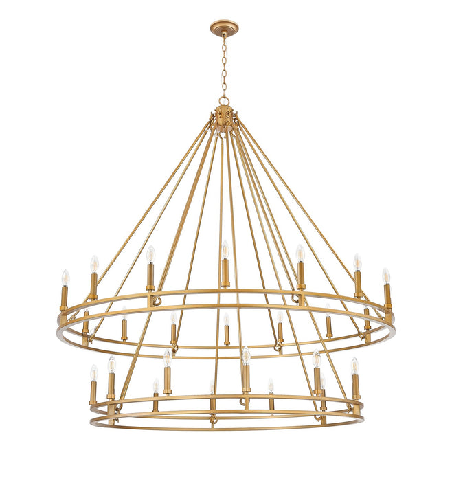 Z-Lite - 4005-28SBR - 28 Light Chandelier - Dennison - Signature Brass