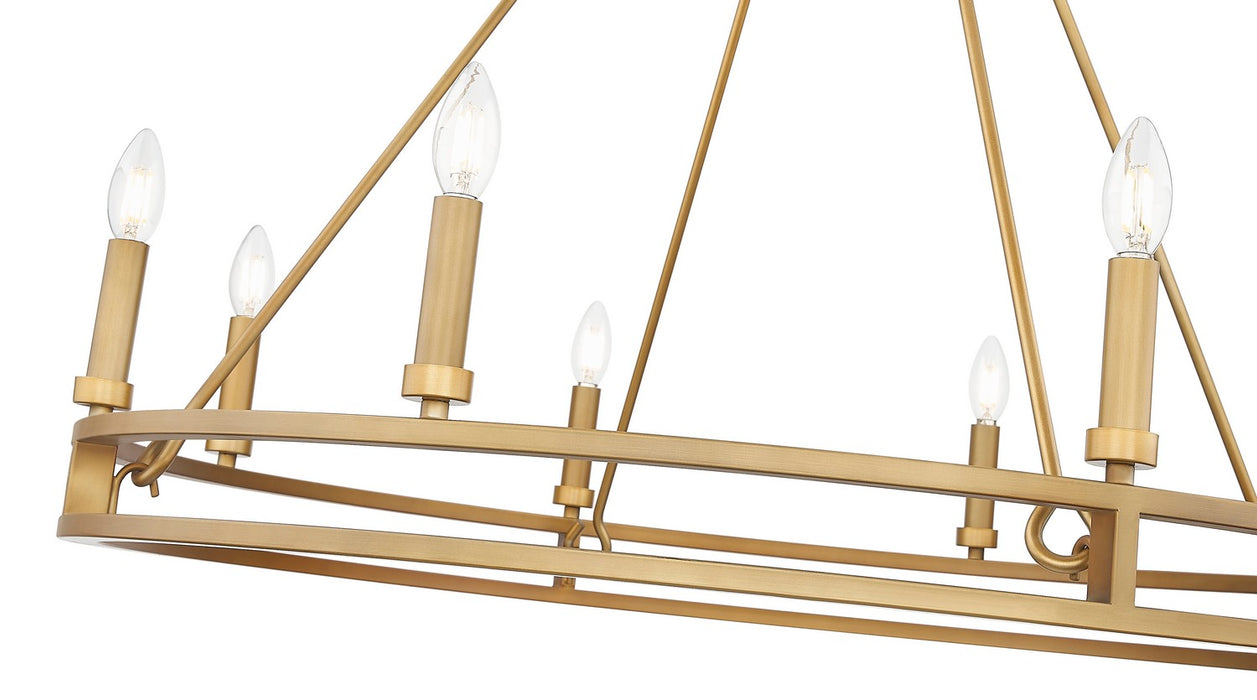 Z-Lite - 4005-8SBR - Eight Light Chandelier - Dennison - Signature Brass